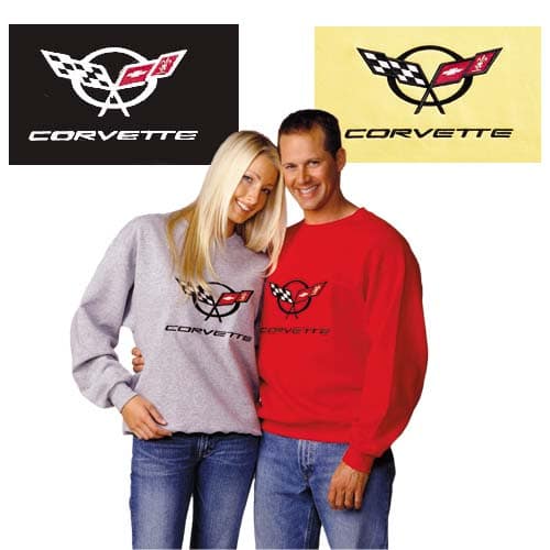 Chevrolet C5 Corvette Sweatshirt - No Hood -  Red, Gray, Black
