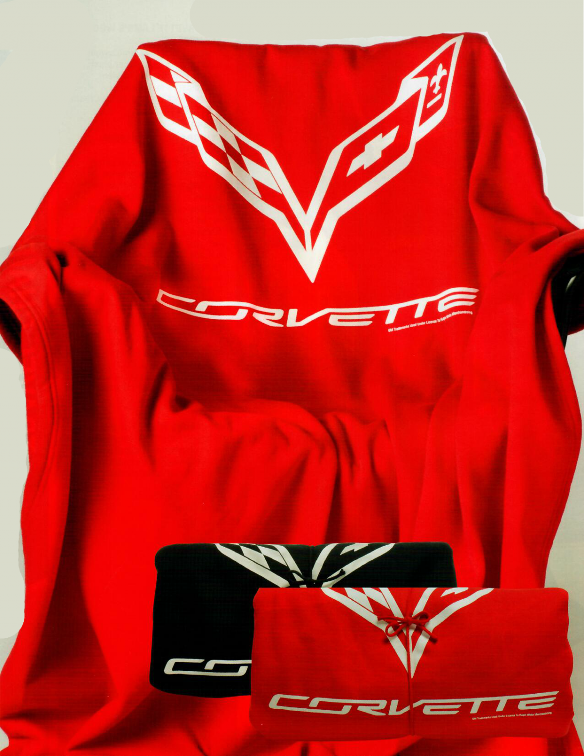 Chevrolet C7 Corvette Stingray Sweatshirt Fleece Blanket - 54"x84" - Red or Black