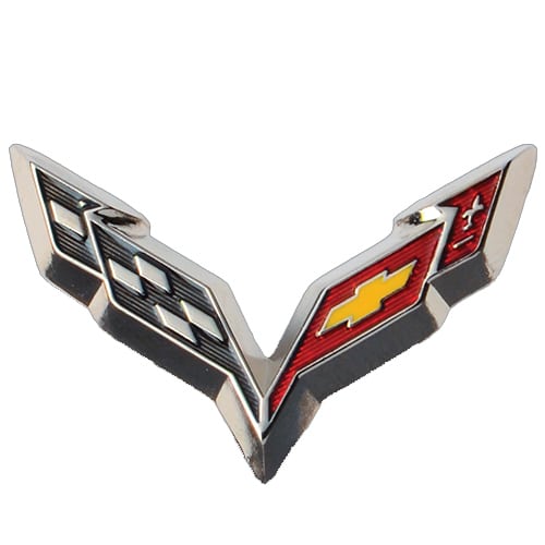 Chevrolet C7 Corvette Stingray Flag Emblem 3D Beveled Lapel Pin - Hat Pin