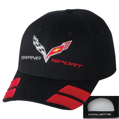 Chevrolet C7 Corvette Grand Sport Black/Red Hat/Cap