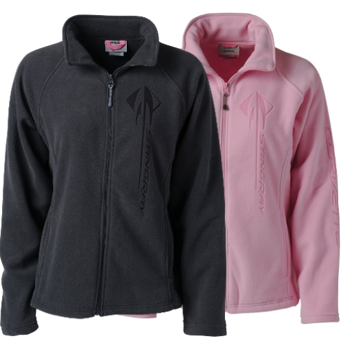 (Women's) Chevrolet C7 Stingray Fleece Full Zip Jacket - Made in the USA -Charcoal ONLY