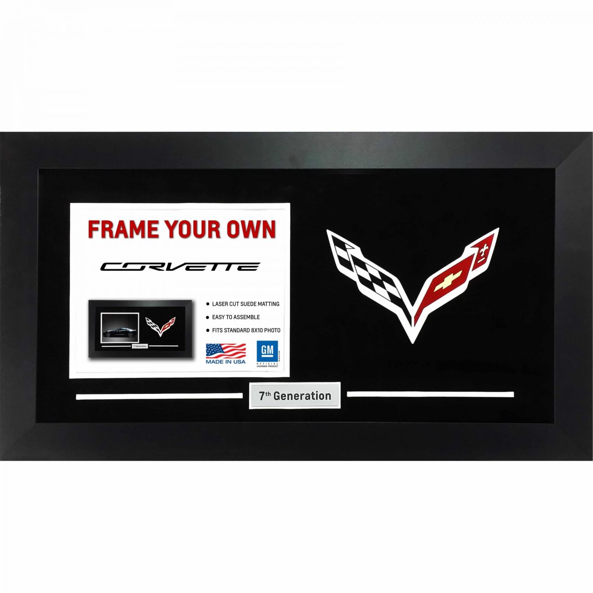 Corvette Generation Emblem Flags - Frame Your Photo - C7